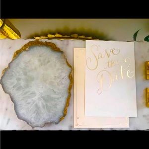 125 Customizable Wedding Save the Dates Gold Script Calligraphy